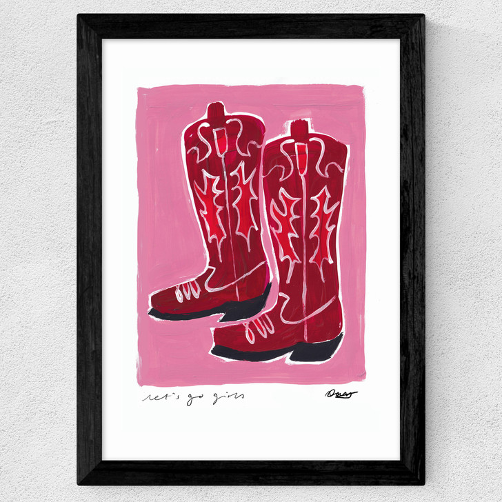 Cowboy Boots Wide Black Frame