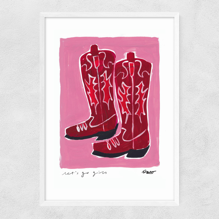 Cowboy Boots Narrow White Frame