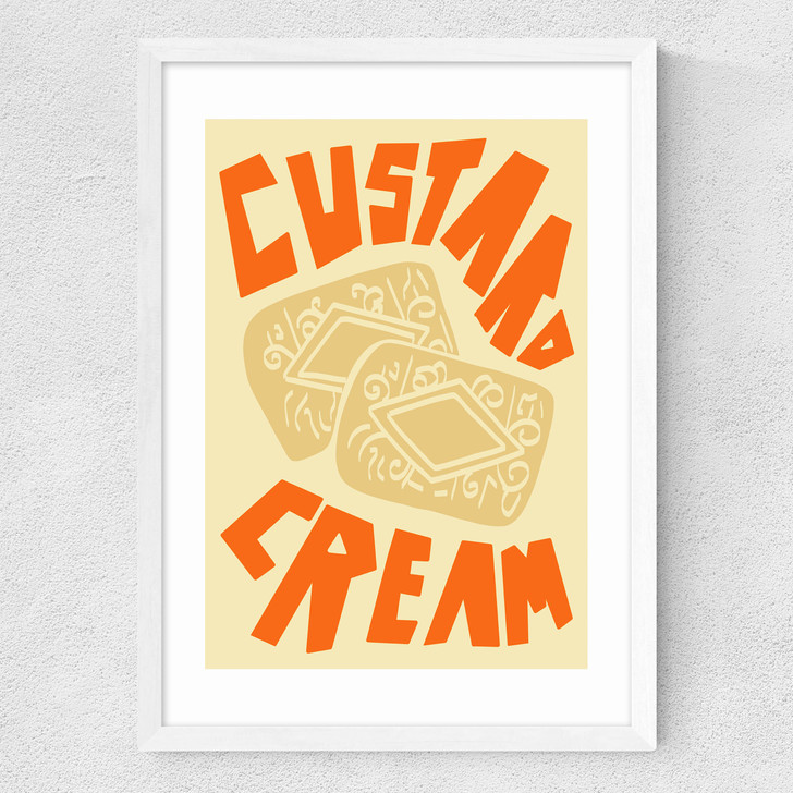 Custard Cream Medium White Frame