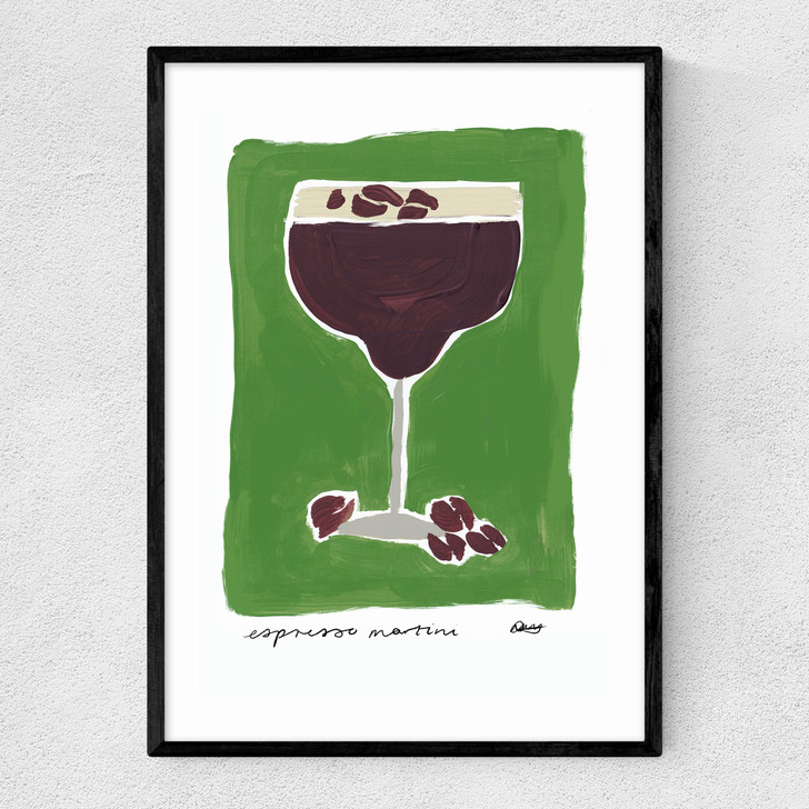 Espresso Martini Green Narrow Black Frame