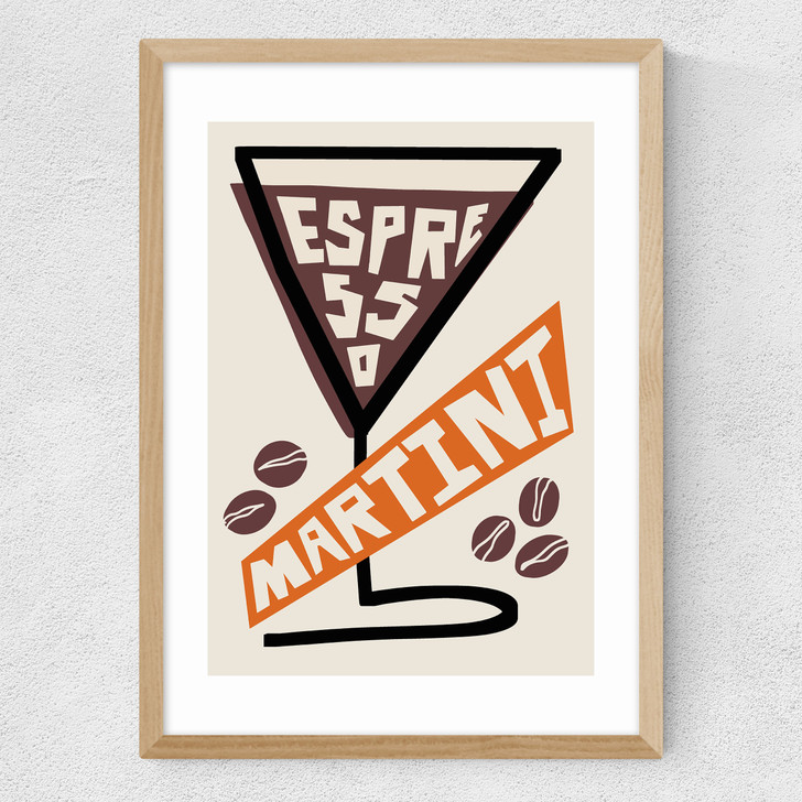 Espresso Martini Lover Medium Oak Frame