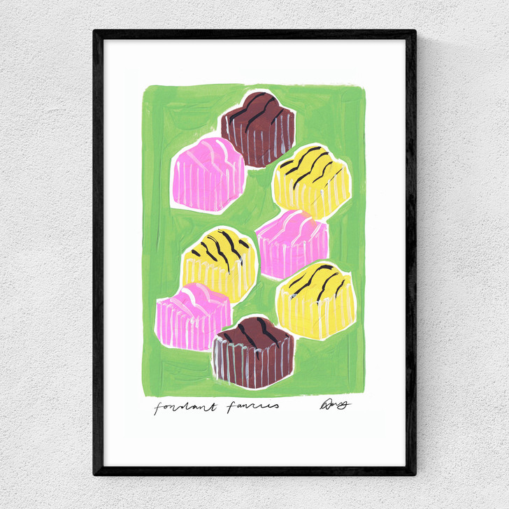 Fondant Fancies Narrow Black Frame