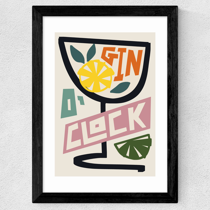 Gin O' Clock Wide Black Frame