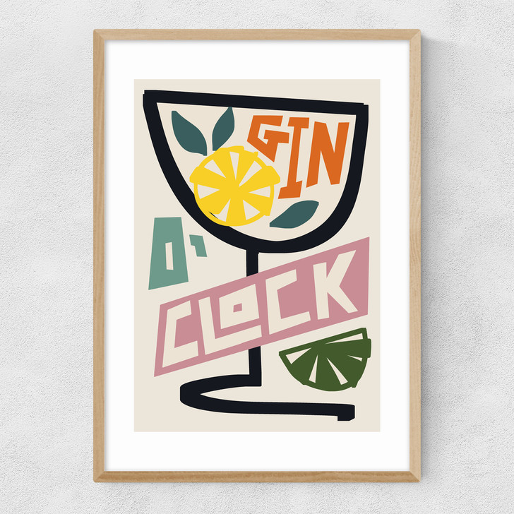 Gin O' Clock Narrow Oak Frame