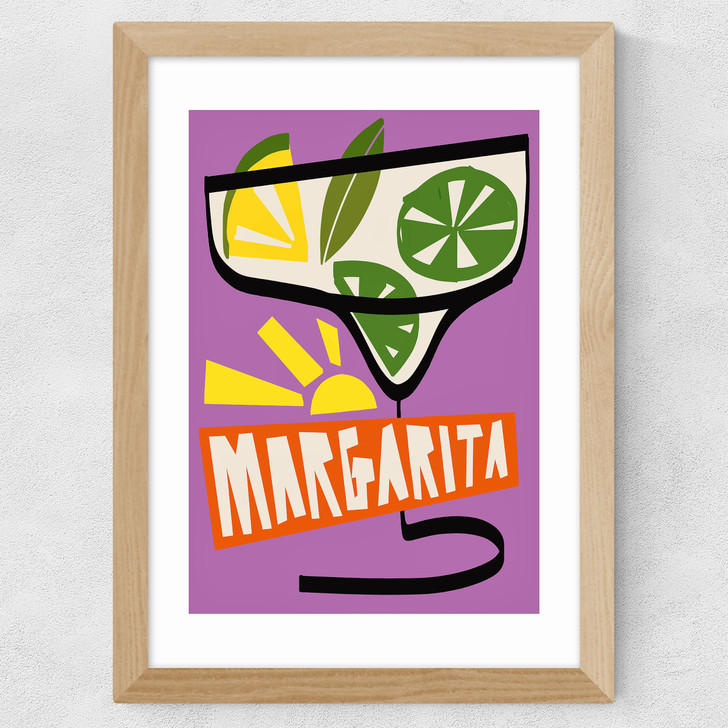 Margarita Purple Wide Oak Frame