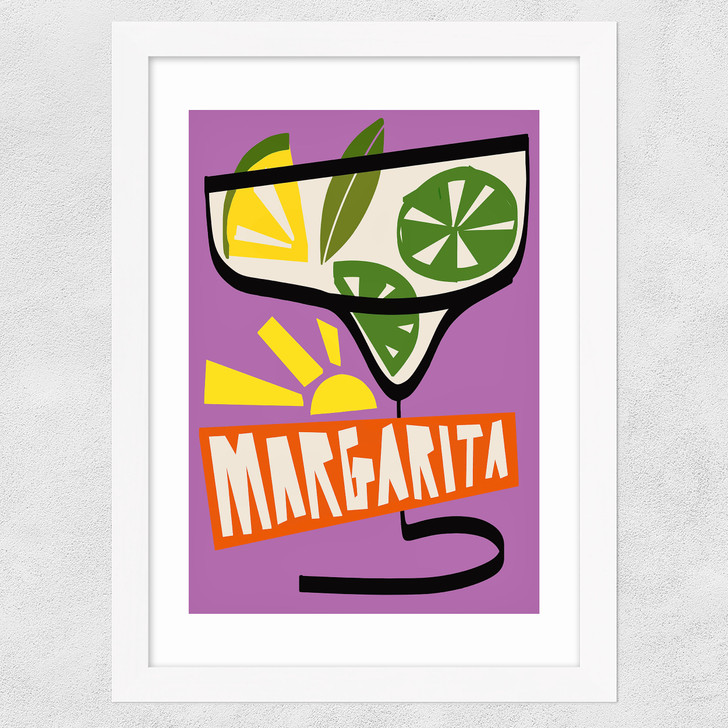 Margarita Purple Wide White Frame