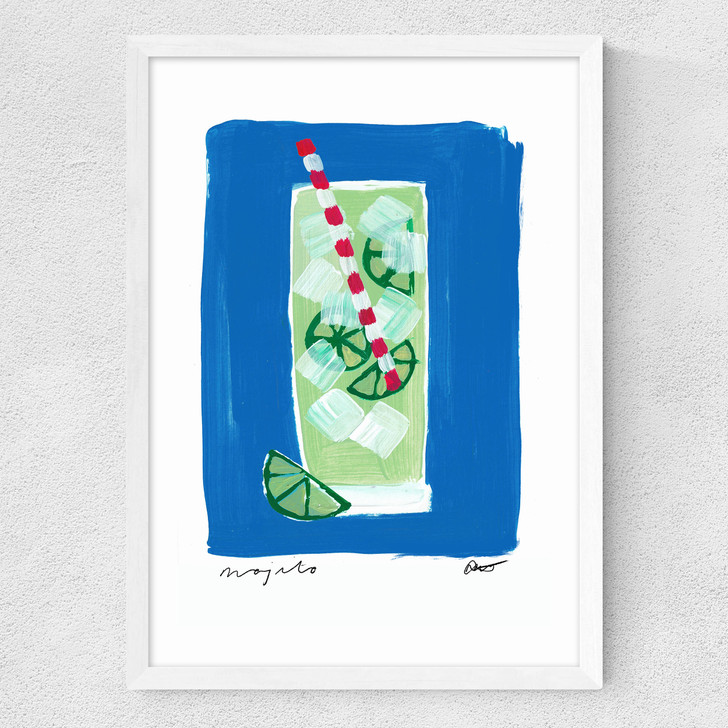 Mojito Blue Medium White Frame