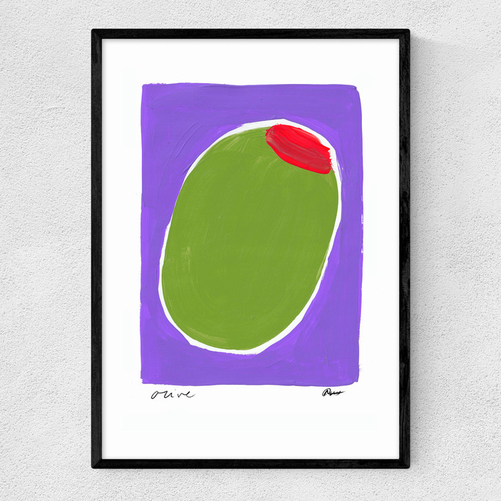 Big Olive Narrow Black Frame