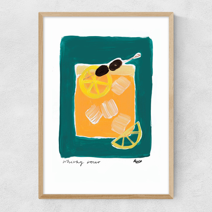 Whiskey Sour Narrow Oak Frame Whiskey Sour Narrow Oak Frame
