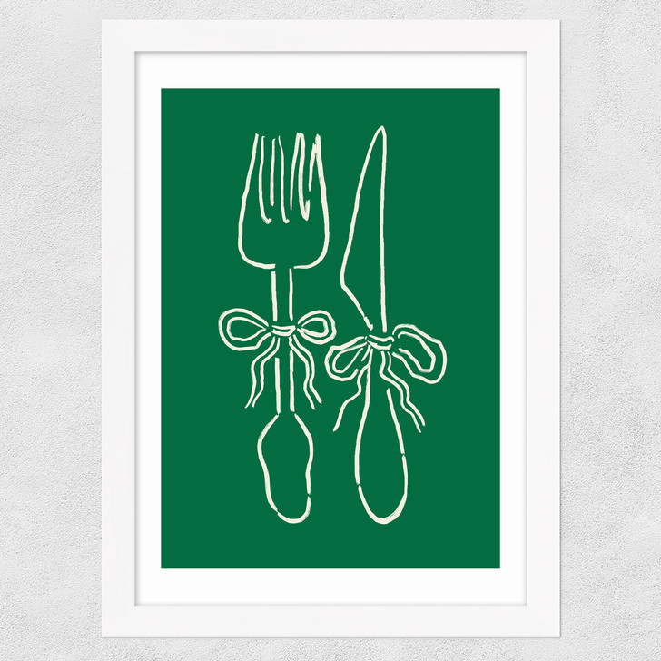 Dinner Time Wide White Frame