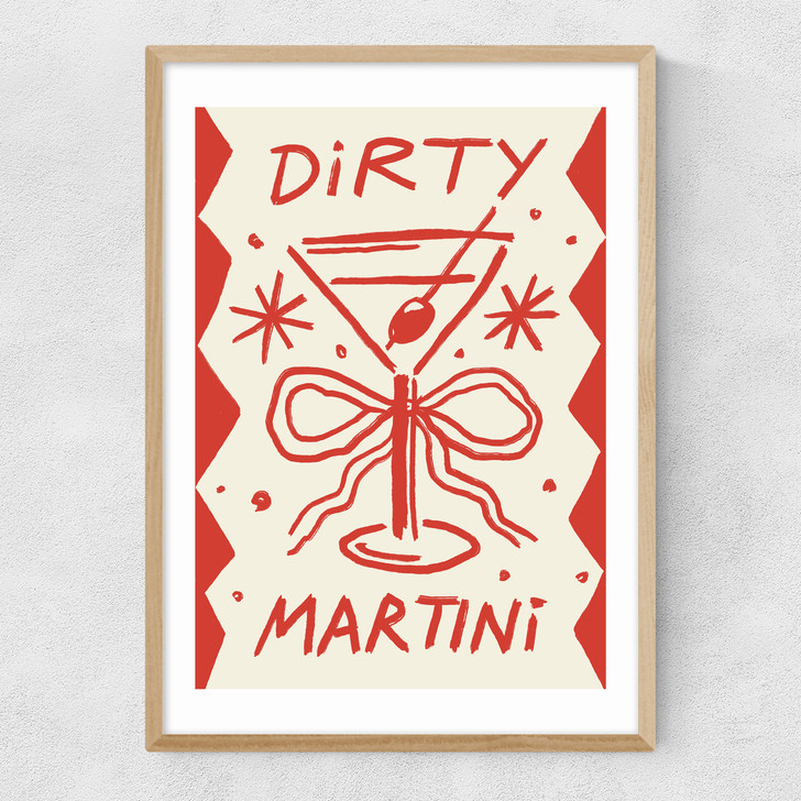 Dirty Martini Time Narrow Oak Frame