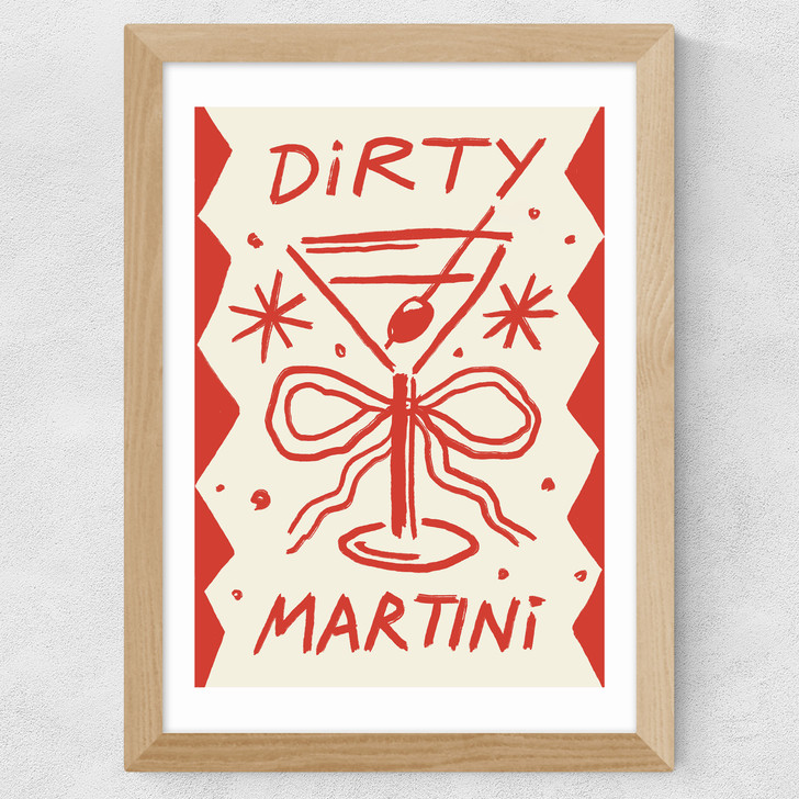 Dirty Martini Time Wide Oak Frame