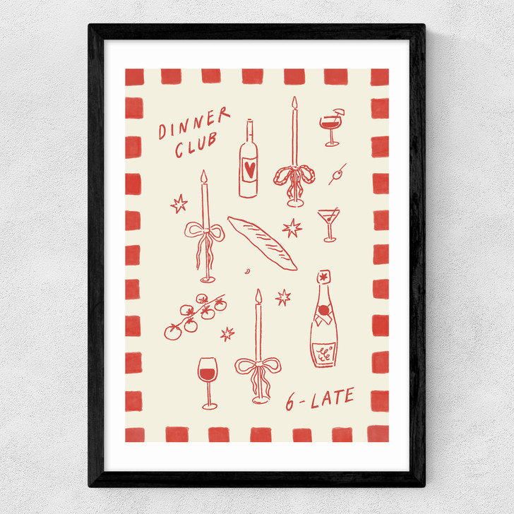Little Dinner Club Medium Black Frame
