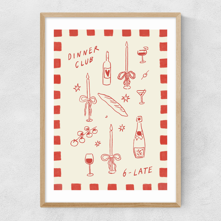 Little Dinner Club Narrow Oak Frame
