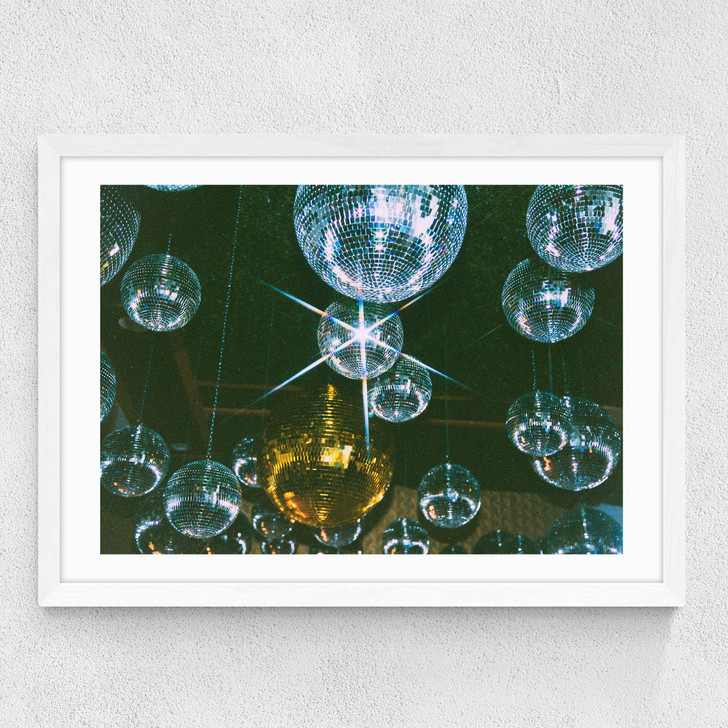 Disco Ball Ceiling Medium White Frame