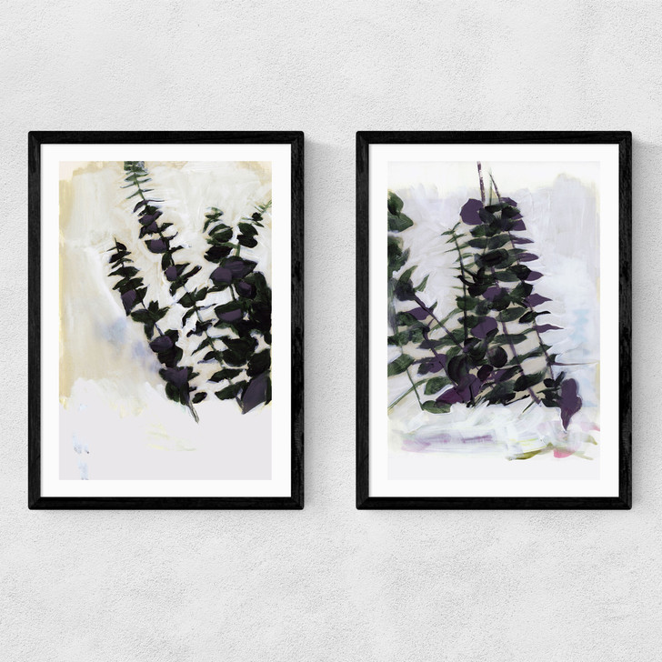 Eucalyptus Painting Set Narrow Black Frame Eucalyptus Painting Set Narrow Black Frame