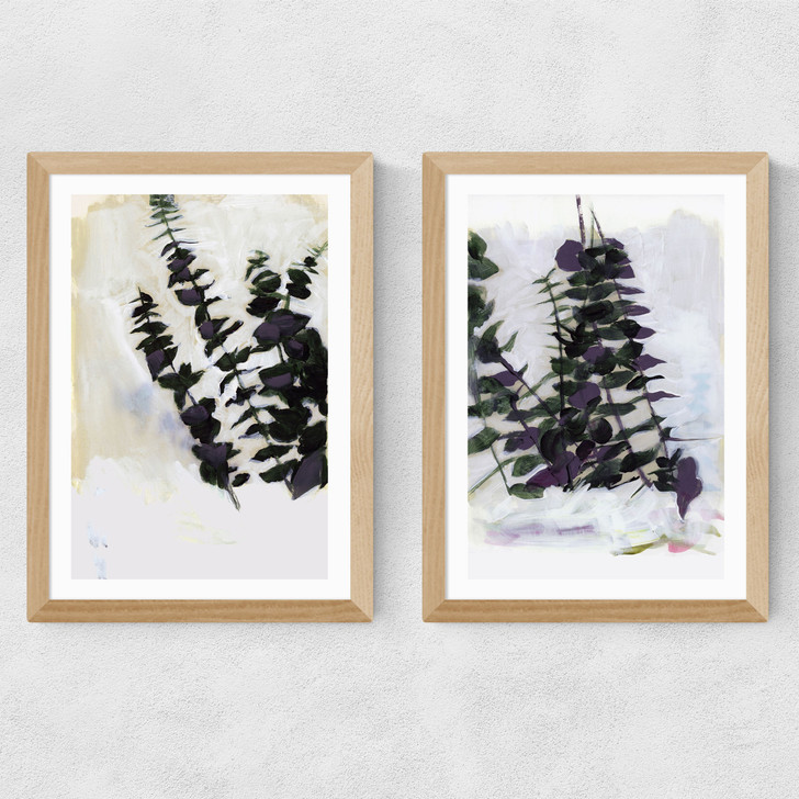 Eucalyptus Painting Set Medium Oak Frame Eucalyptus Painting Set Medium Oak Frame
