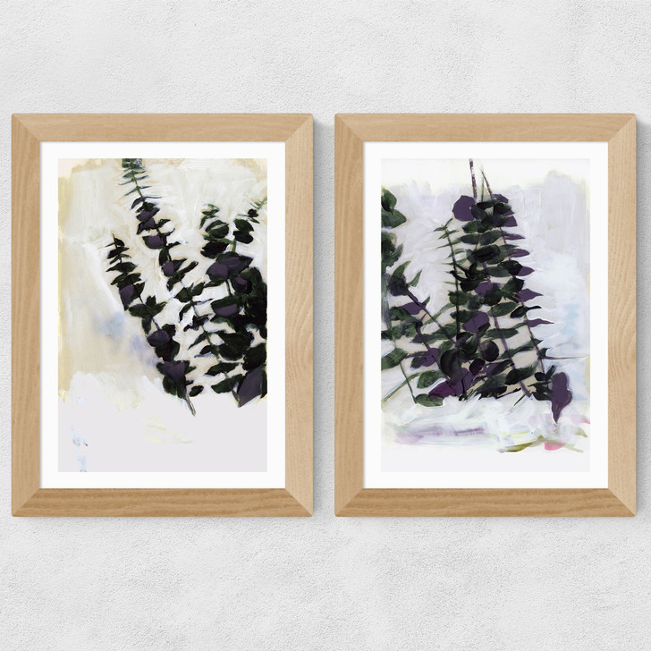 Eucalyptus Painting Set Wide Oak Frame
