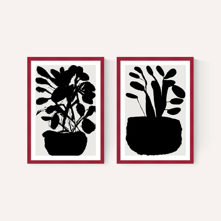Potted Plant Silhouette Set
