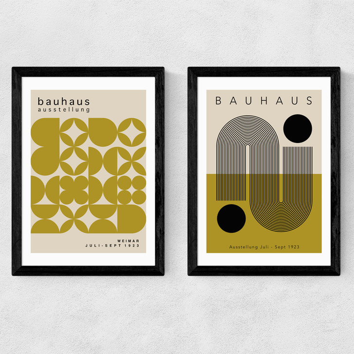 Olive Bauhaus Set Medium Black Frame Olive Bauhaus Set Medium Black Frame