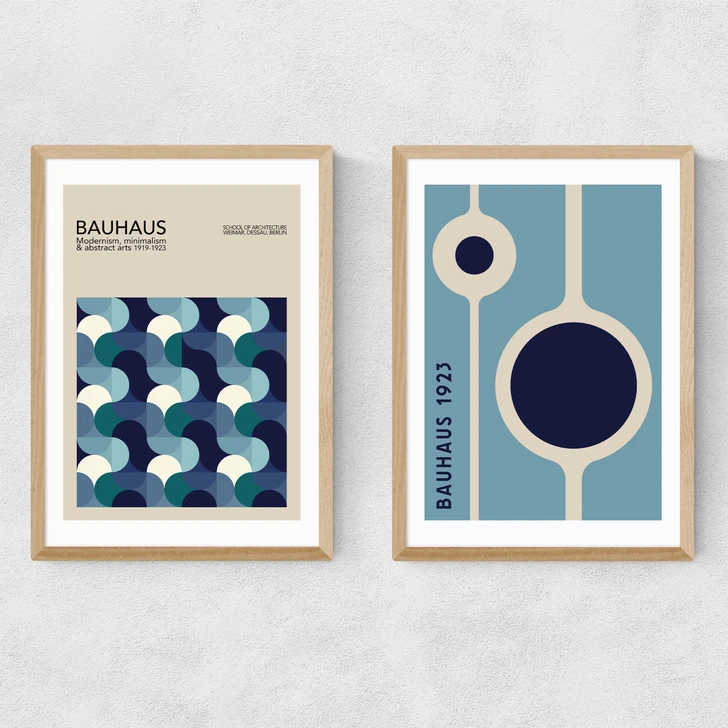 Blue Bauhaus Set