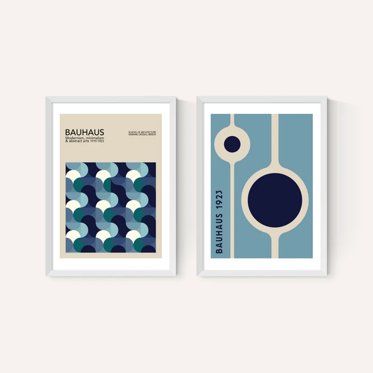 Blue Bauhaus Set