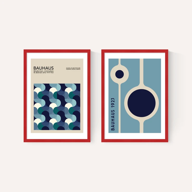 Blue Bauhaus Set