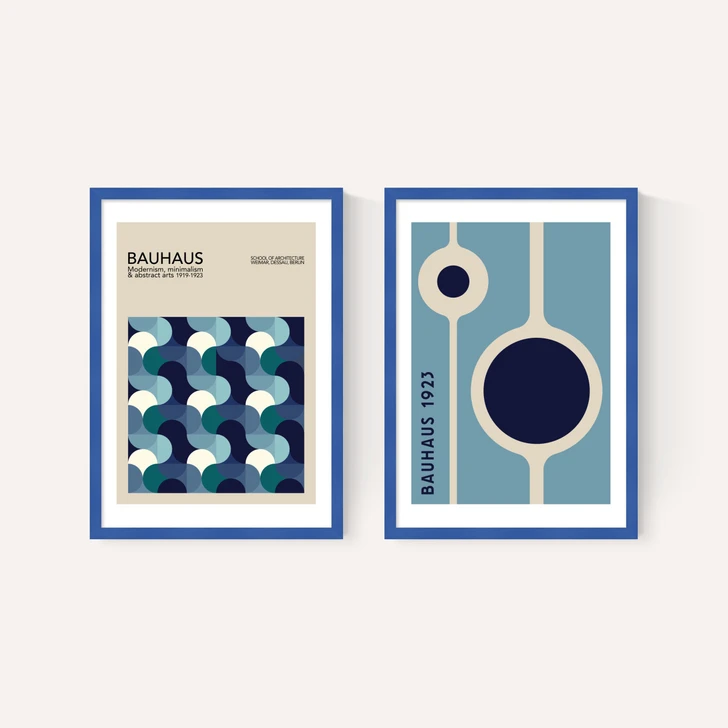Blue Bauhaus Set