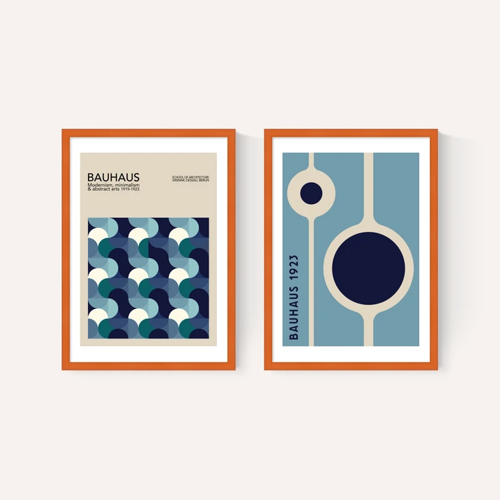 Blue Bauhaus Set