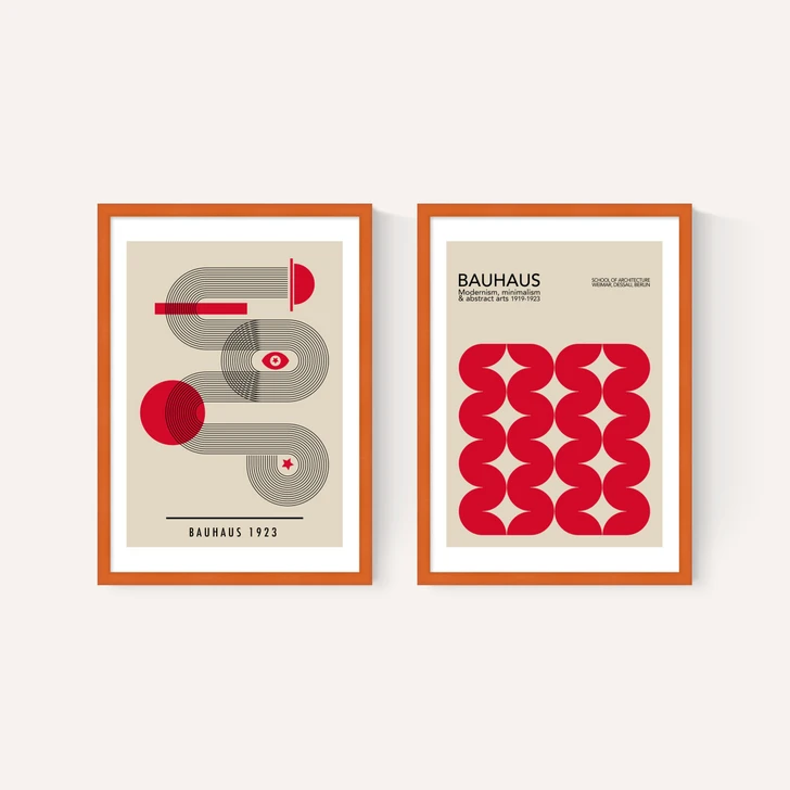 Red Bauhaus Set