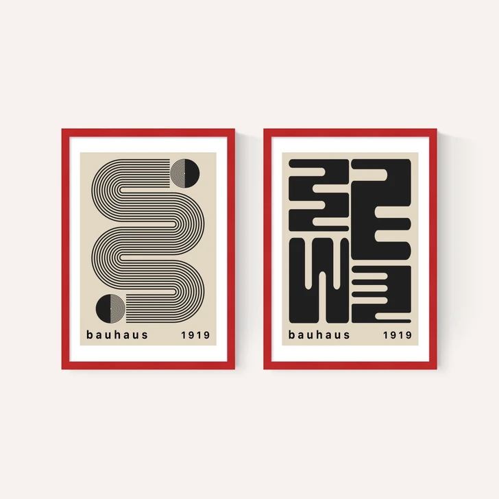 Black Bauhaus Set