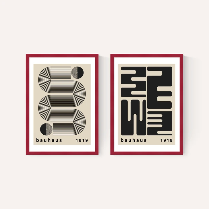 Black Bauhaus Set