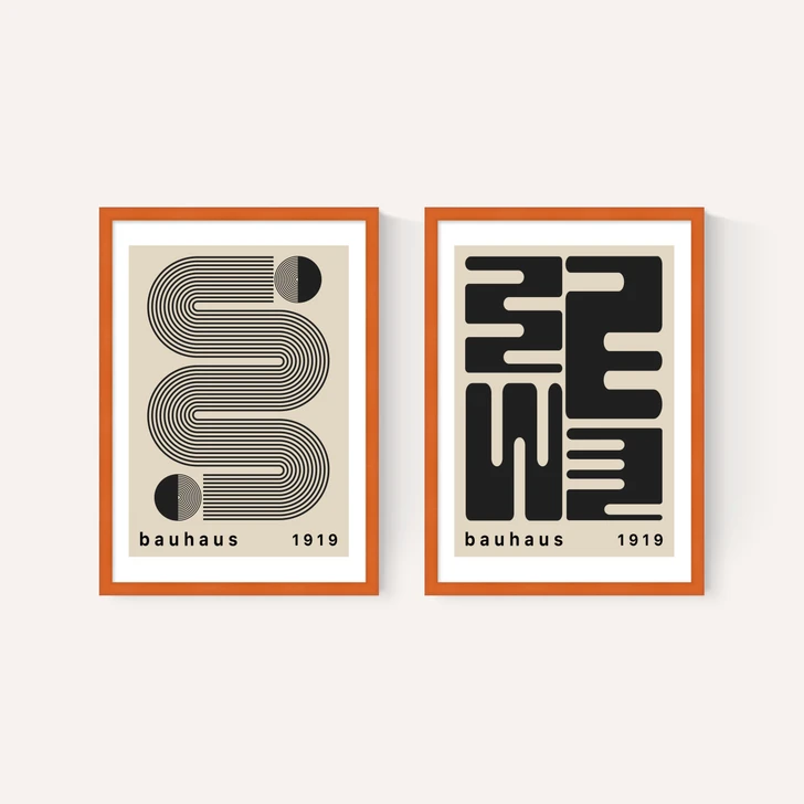 Black Bauhaus Set