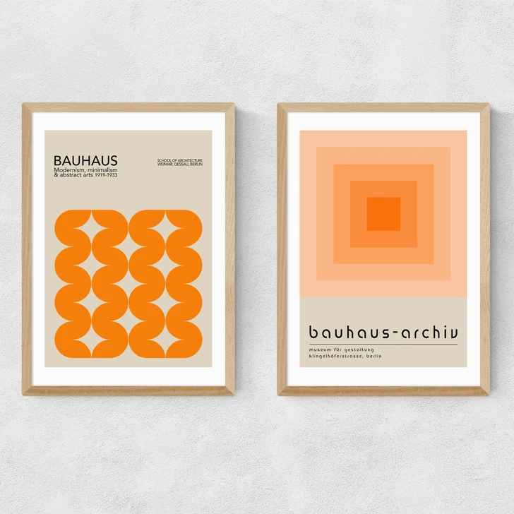 Orange Bauhaus Set