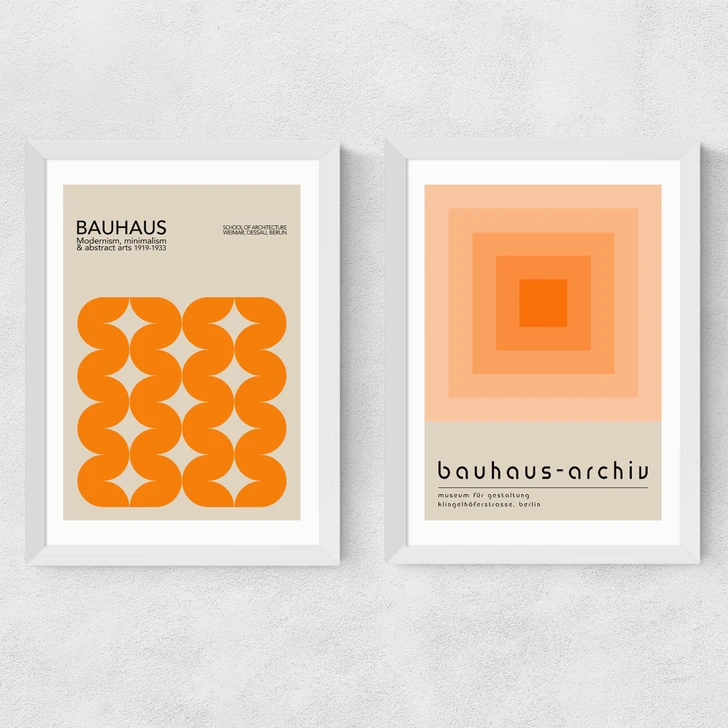 Orange Bauhaus Set