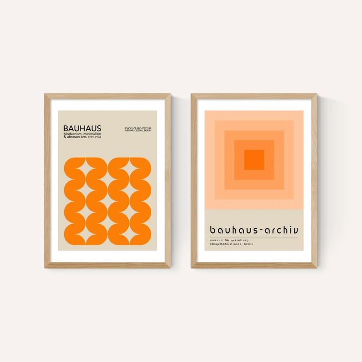 Orange Bauhaus Set