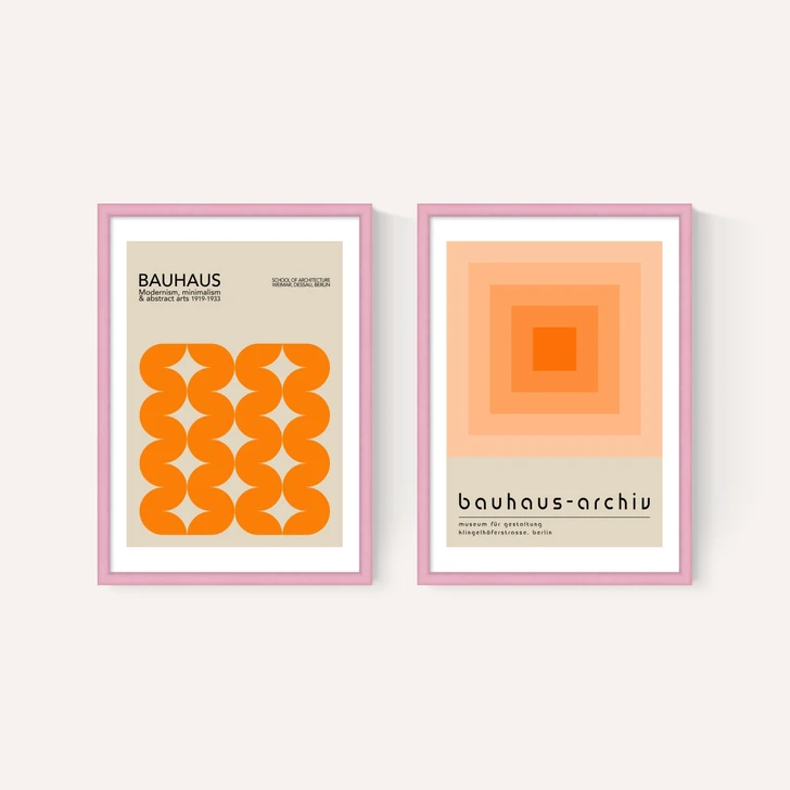 Orange Bauhaus Set