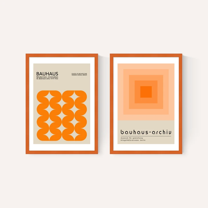 Orange Bauhaus Set