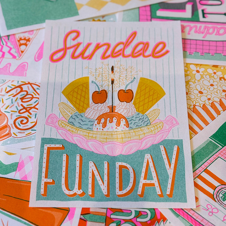 Sundae Funday by Jacqueline Colley - Art Print - East End Prints Unframed Print