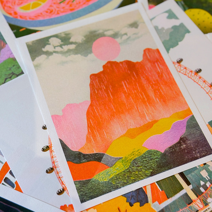 Neon Mountains by OHH DEER - Art Print - East End Prints Unframed Print Neon Mountains by OHH DEER - Art Print - East End Prints Unframed Print