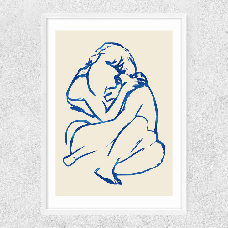 You Put Your Arms Around Me Narrow White Frame