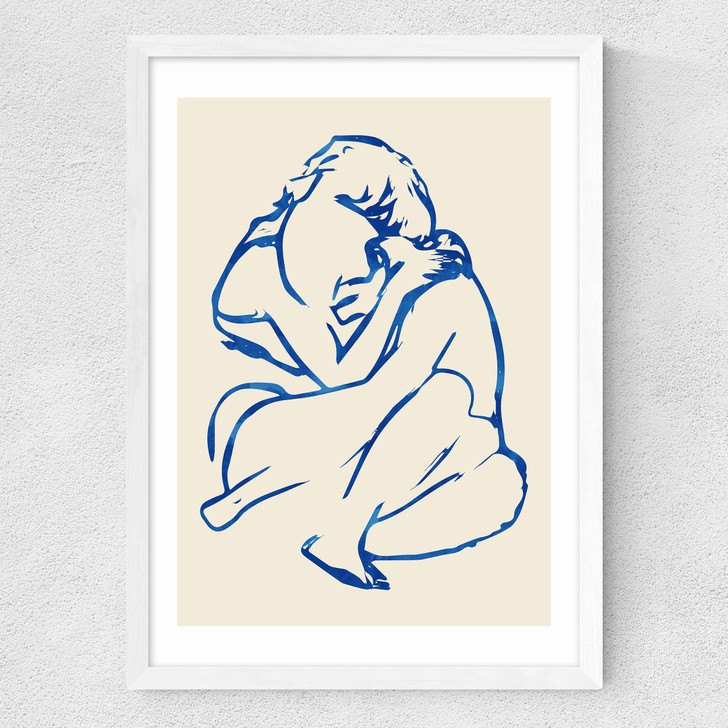 You Put Your Arms Around Me Medium White Frame