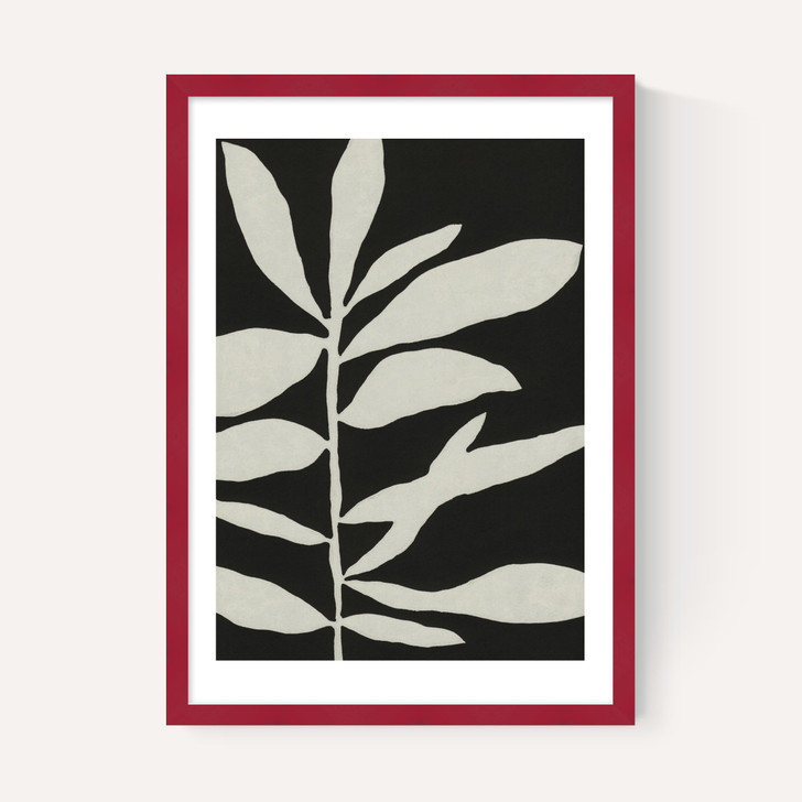 Linocut Branch III (Black White)