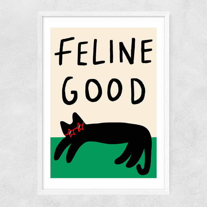 Feline Good Narrow White Frame