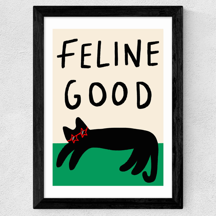 Feline Good Wide Black Frame