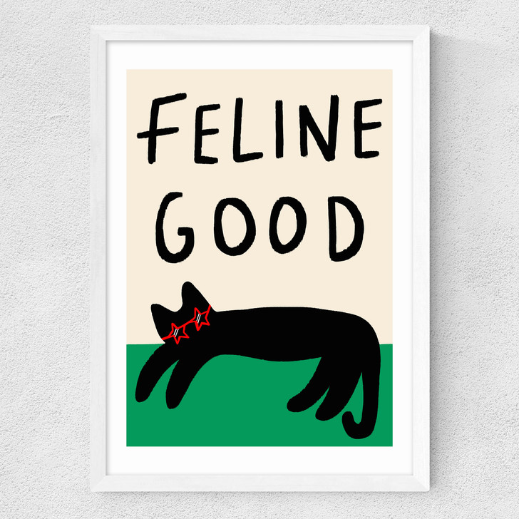 Feline Good Medium White Frame