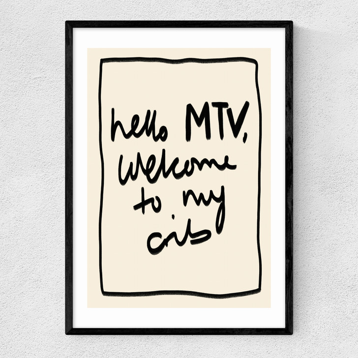Hello MTV Narrow Black Frame