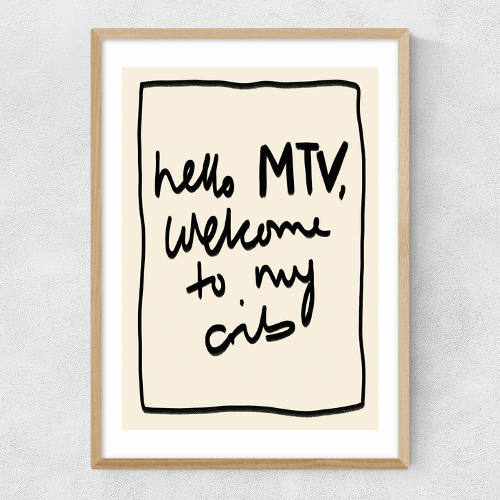 Hello MTV Narrow Oak Frame