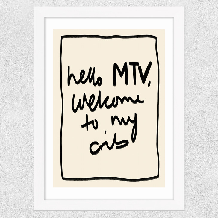 Hello MTV Wide White Frame