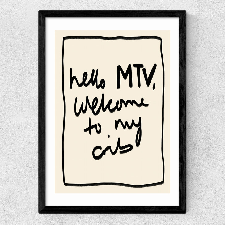 Hello MTV Medium Black Frame